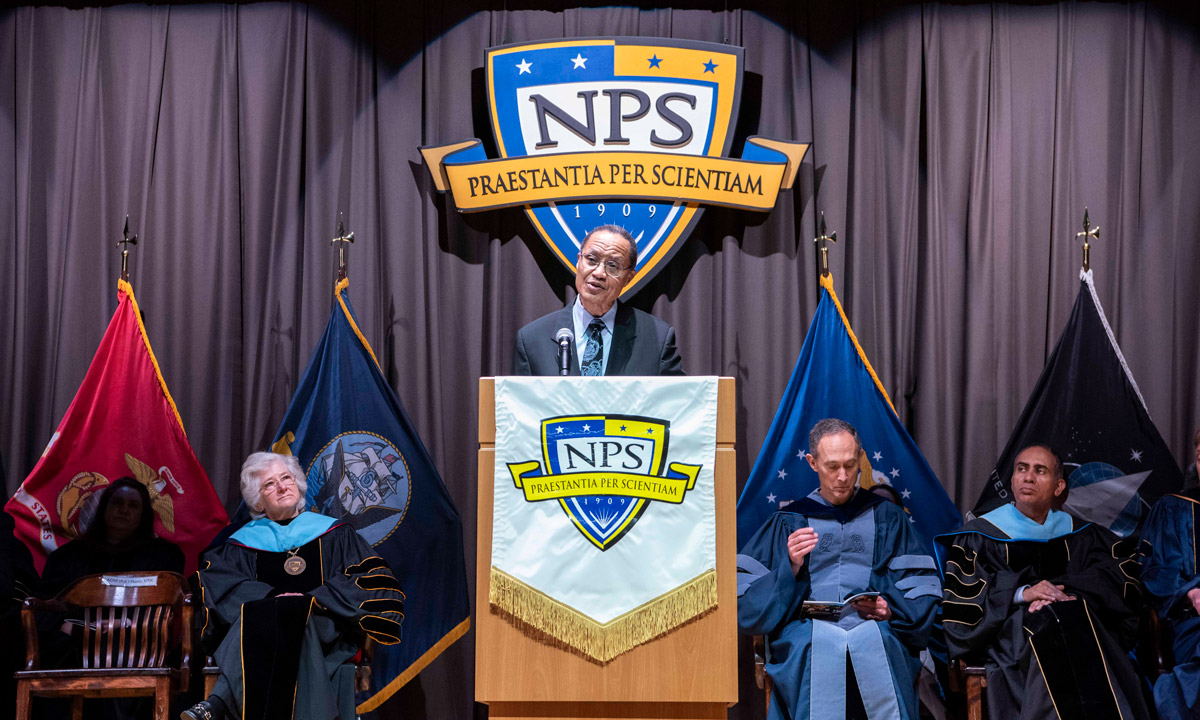 NPS Hall of Fame Alumnus Inspires Graduates During Winter Quarter Commencement