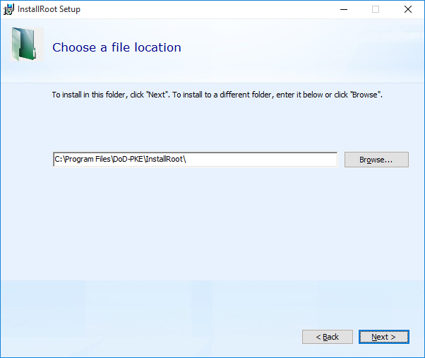 Choose a file location