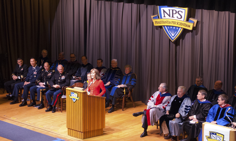 Under Secretary of the Navy the Honorable Janine Davidson Applauds Fall Quarter Graduates